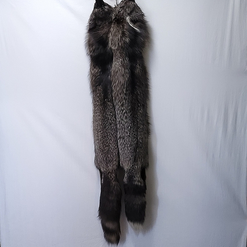 Vintage 1960's Silver Fox Fur Shawl